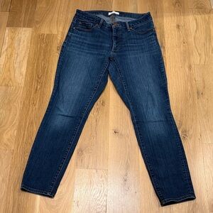 LOFT Dark Blue Curvy Skinny Jeans
